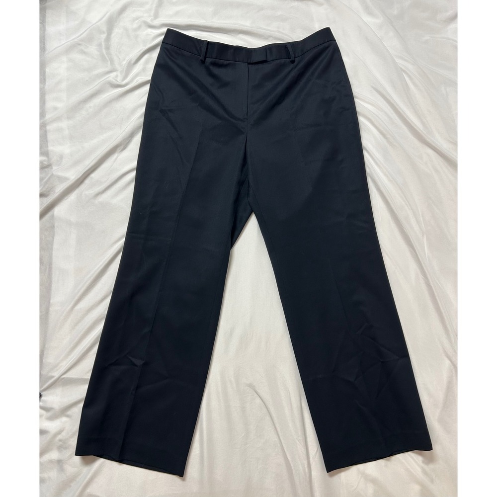 Brooks Brothers 346 Caroline Fit Wool Dress Pants Black Womens 14 Straight
